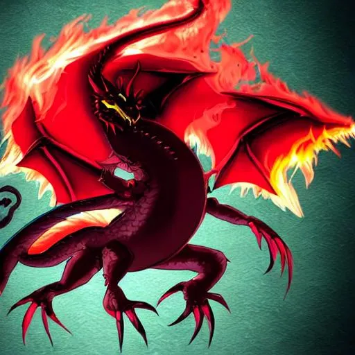 Dracofire is a majestic dragon-like Pokemon with fie