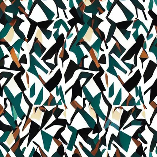 Seamless camo pattern made of the colours black whit