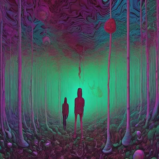 Prompt: a person standing in front of a painting, digital art 4k unsettling, trippy visuals, beautiful glitch art dream, lsd visuals, psychedelic glitch art, trippy art, psychedelic visuals, psychedelics, psychedelic aesthetic, psychedelic trip, psychedelic surreal art, glitch art aesthetic, psychedelic cosmic horror, psychedelic mushrooms dream, in glitchart jared forest