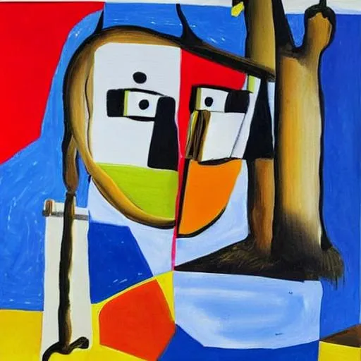 Prompt: create a painting in the style of karel appel using inspiration from Salvadore Dali