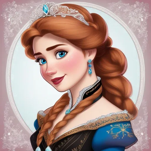 Prompt: anna from frozen as a victorian beauty