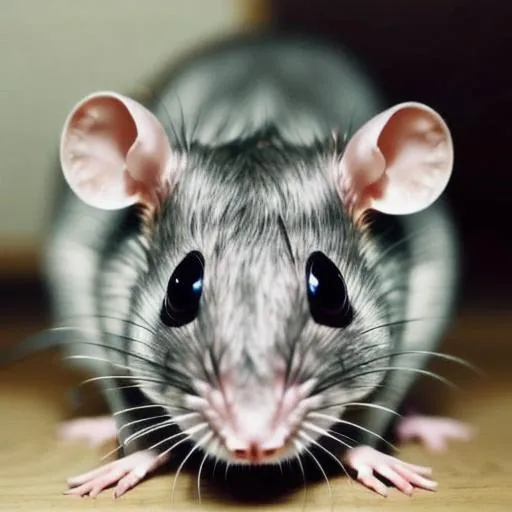 Prompt: Rat Looking At the Viewer with Possessed Eyes