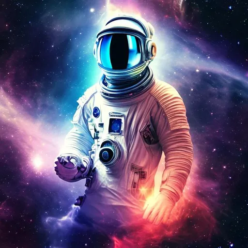 Prompt: A cosmic space man in the cosmos phone wallpaper 