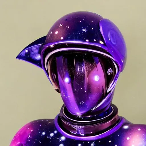 Prompt: purple space man