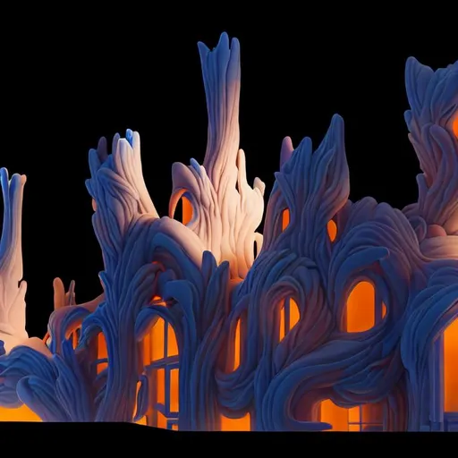 Prompt: close up, paint strokes, artsy big (((modern house))), render, realistic, landscape, with a halo", glowing, silky, furry, backlit, warm tones, night-sky, moss, indigo, cream, coral, bone-white, ornate, dynamic, particulate, intricate, elegant, highly detailed, airbrush, volumetric lighting, occlusion, smooth, sharp focus, 128K UHD octane render, w more detail, ultra realistic, insane detail, cinematic, high detail, intricate detail, lots of moss.