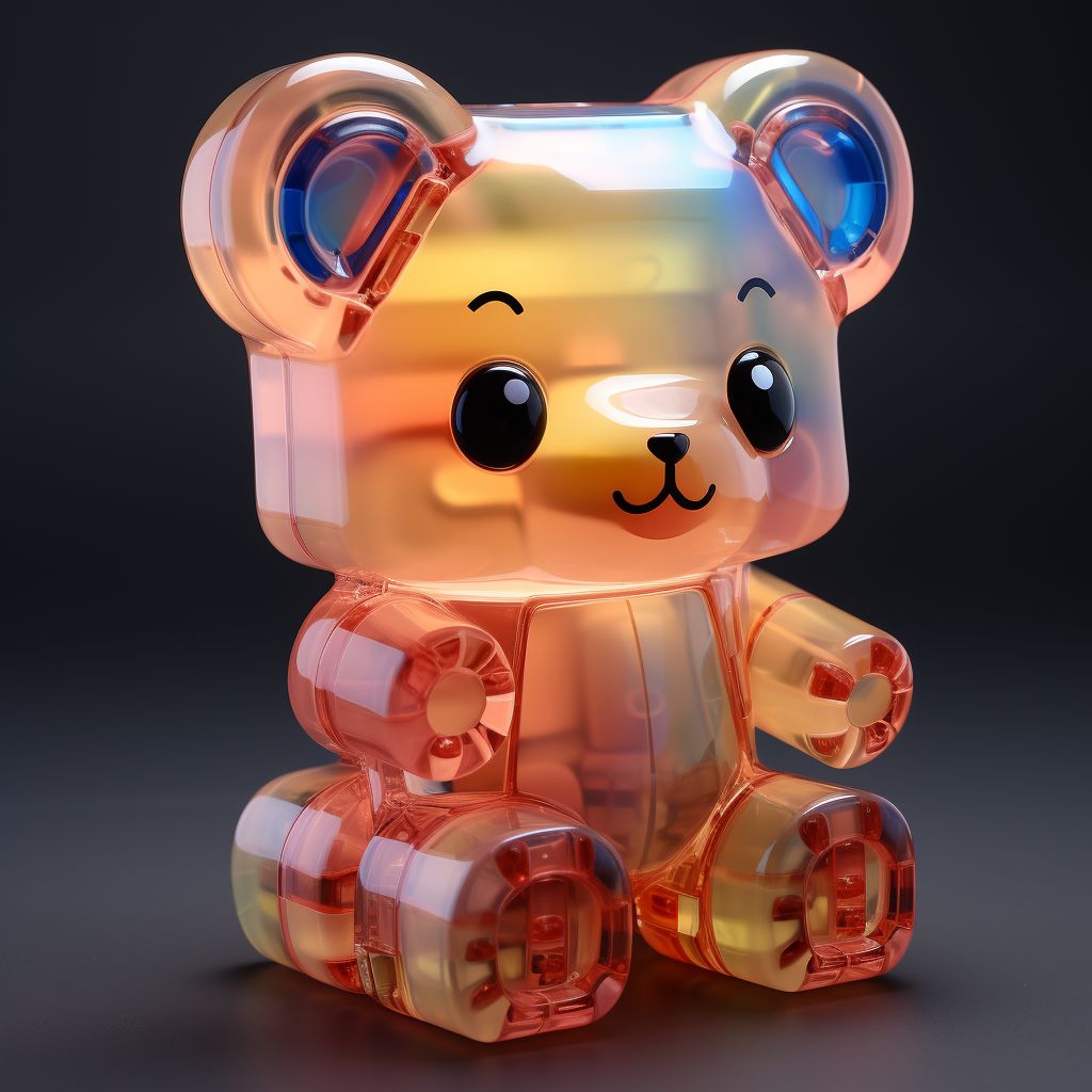 Prompt: Cube 3d plastic carebear