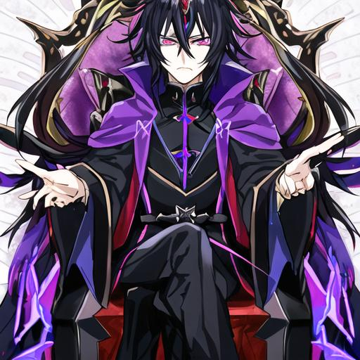 Good quality,Anime overlord,His hair is black,He is... | OpenArt