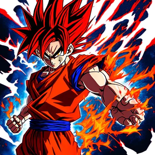 Prompt: Red Goku