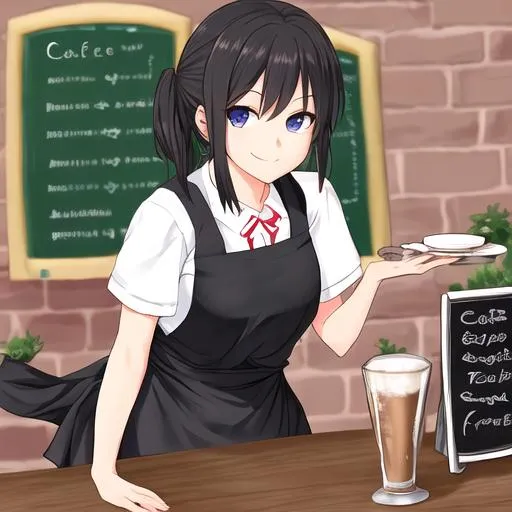 Prompt: Cafe worker