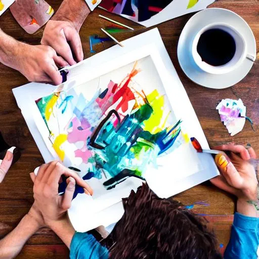 Prompt: create artwork representing the excitement of starting a business
