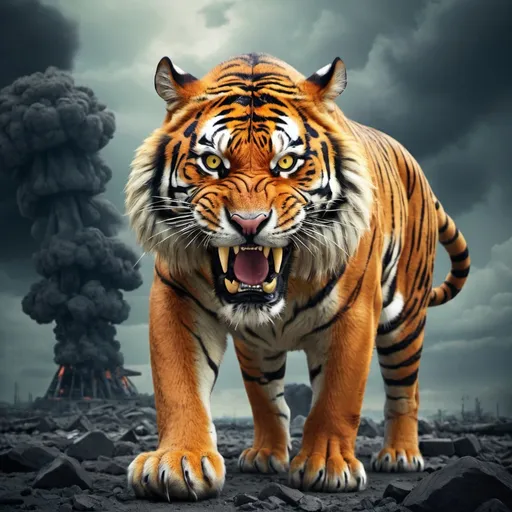 Prompt: nuclear tiger