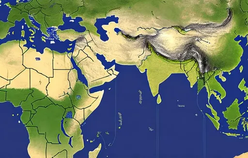 Prompt: Ancient Silk Road map
