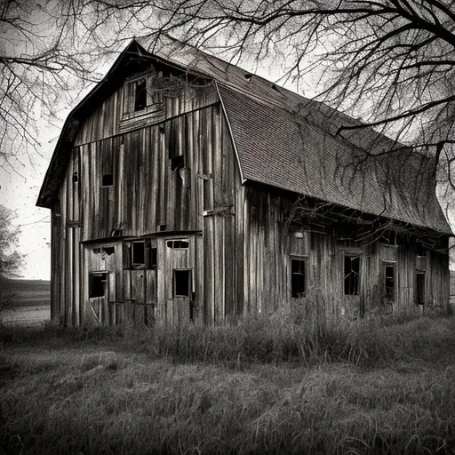 Prompt: Abandoned barn