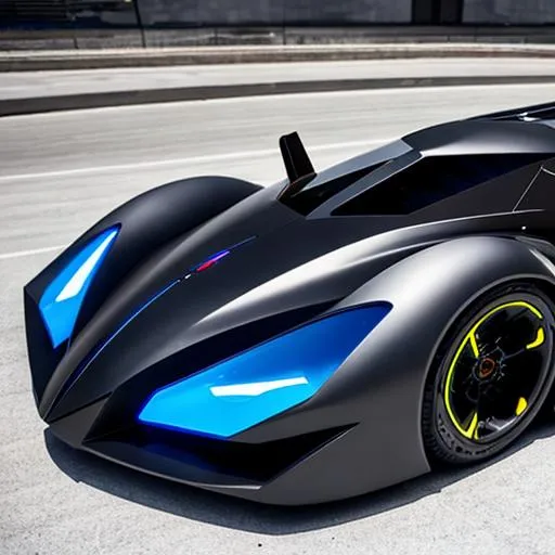 Prompt: Futuristic aerodinamic mega Batmobile