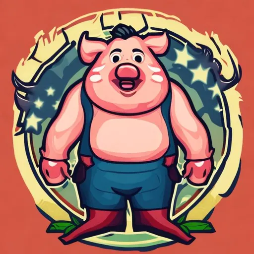 Prompt: Pork man