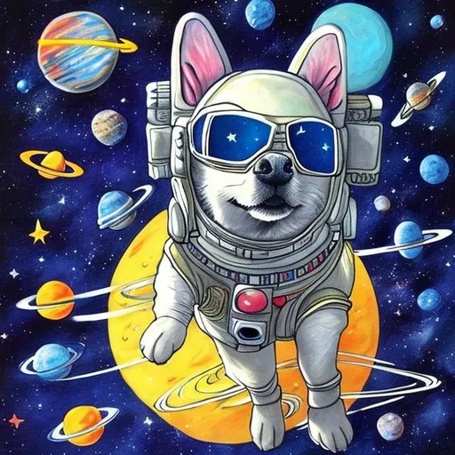 Prompt: 
space dog
