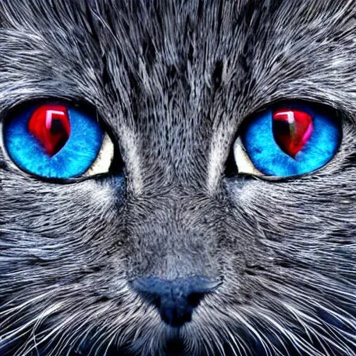 Prompt: Red and blue eyes highly detailed ultra HD 4K
