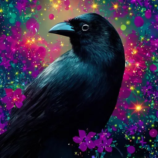 Sparkles Crow Flowers Openart