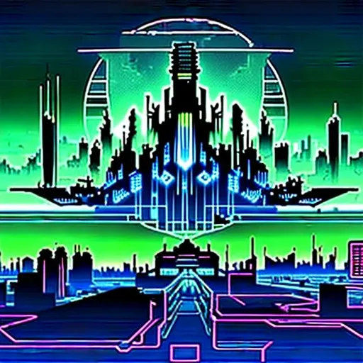 Prompt: ciberpunk massive city