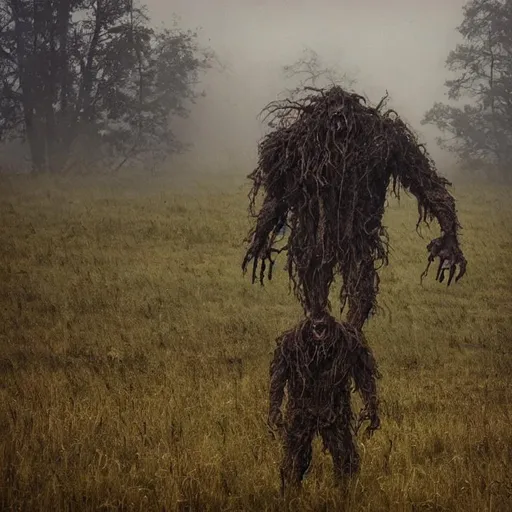 monster in a field with mist | OpenArt