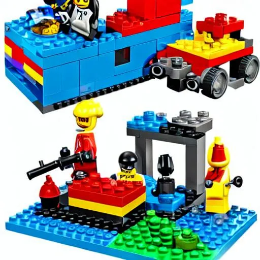 Prompt: poppy playtime lego set