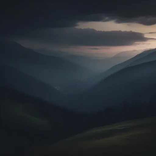 Prompt: carpathian mountains, dark, 4k, photorealistic, cinematic shot, atmospheric, dusk, cloudy