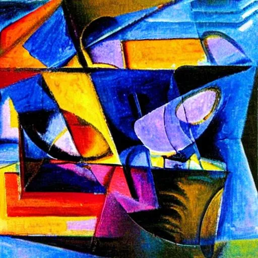 Prompt: The universe abstract cubism 