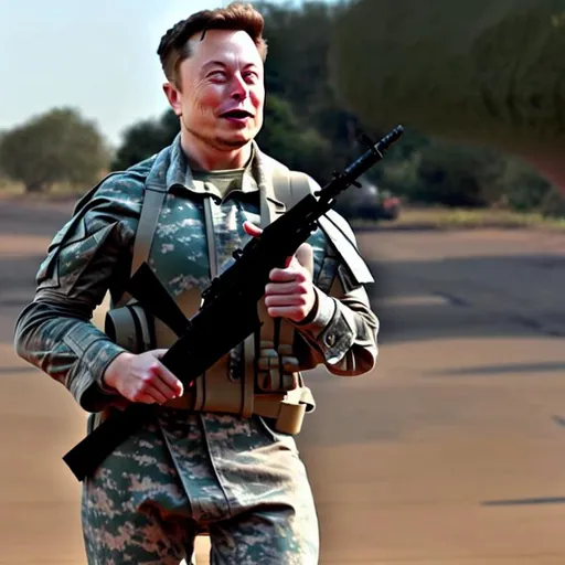 Prompt: Elon musk as a soldier