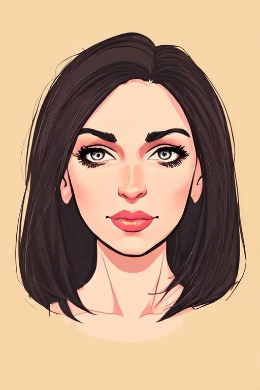 Beautiful woman cartoon portrait | OpenArt