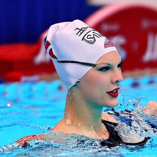 Taylor swift as an Olympics swimmer