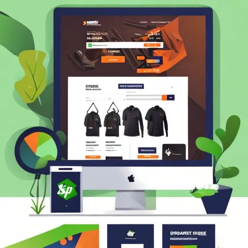 Prompt: Create an image advertising shopify website building services.