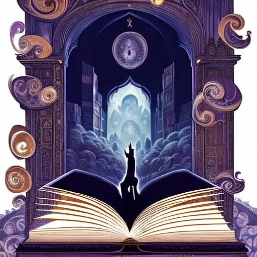 Prompt:  a beautiful, enormous, descriptive book being held by a shadowed prince surounded by darkness and swirls of shadow in a  beautiful detailed enormous library