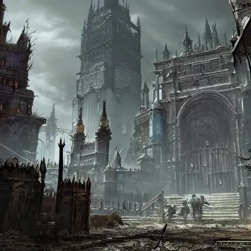 an entirely unique area in bloodborne, highly detail... | OpenArt