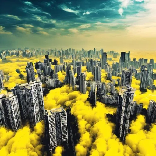 Prompt: Yellow Heaven city