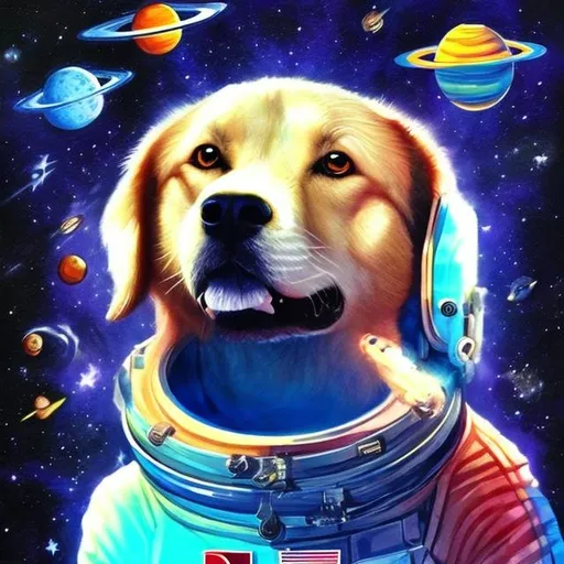 Prompt: space dog

