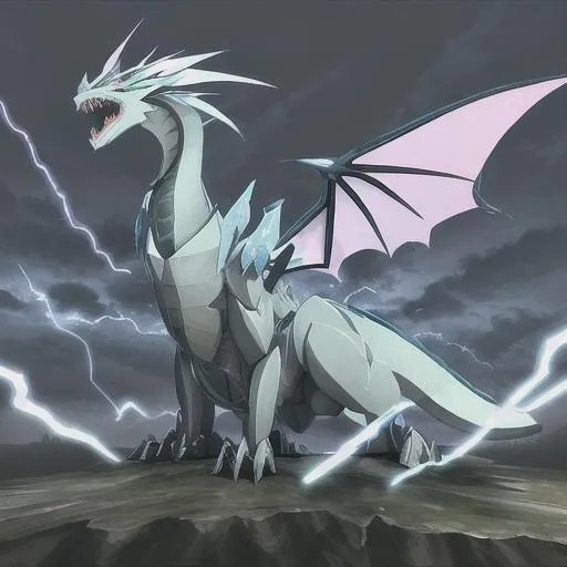 Prompt: Low Poly Lightning Dragon