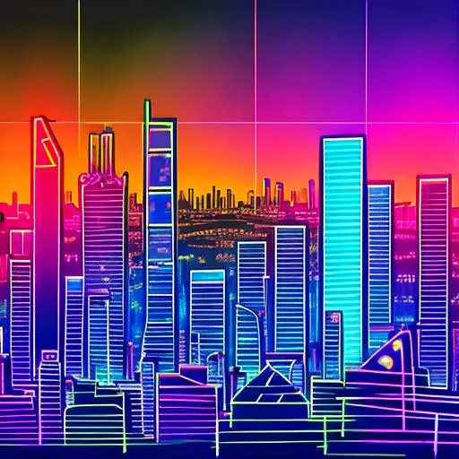 Prompt: Neon cityscape
