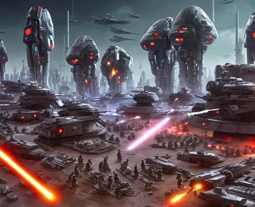 Prompt: D-Day if it was futuristic, soldiers have laser guns, Futuristic Invasion of a futuristic city, soldiers from both teams of the battle are in a battle, small transport spaceships are dropping soldiers into battle, 
Closeup view of soldiers, a futuristic city is in the backdrop, both sides of the battle are visible, soldiers have futuristic armor