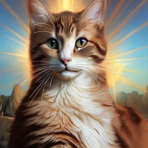 Prompt: actual photo of cat jesus, surprise me