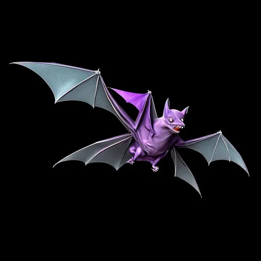 Prompt: purple bat, digital art
