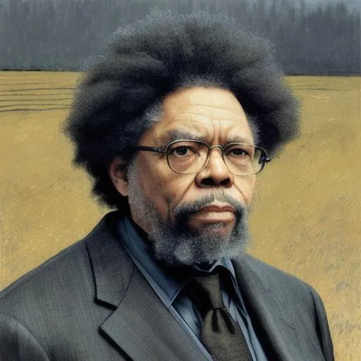 Prompt: UHD Cornel West in style of Andrew Wyeth
