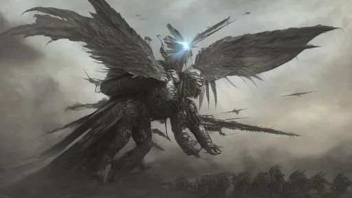Prompt: Arc angel ready for war, full battle gear, weapons ready, flying towards enemy in hell
