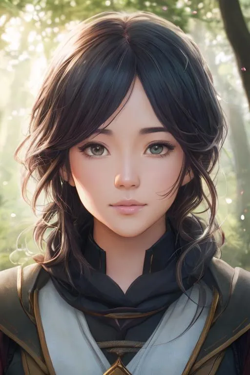 Prompt: illustration portrait, front view, forest,

grimgar of fantasy and ash anime,

sunshine, cinematic light, back light, natural light, very strong sunshine on face, ray tracing, sun streaming, vibrant, symmetrical, head light, highly detailed light reflection, iridescent light reflection, beautiful shading, glittering,

(((masterpiece best quality hyperdetailed ultra realistic oil painting pastel mix flat color pencil sketch 2D 1 anime cute tall very skinny melancholy beautiful girl hopeful, light smile, strong fluidity ultra hard fluid sand canvas ultra hard texture flying fluffy long hair, stray hairs, sitting))),

masterpiece best quality hyperdetailed fantasy leather and cotton clothes,

precise brush strokes, precise brush outlines, precise pencil strokes, precise pencil outlines, impressionist painting,

yellow and orange glowing light, yellow and orange glowing,

volumetric lighting maximalist photo illustration 64k, resolution high res intricately detailed complex,

album cover art, clean art, flat color art, 2D illustration art, 2D vector art, digital art,

limited pallete, illustration, key visual, hyperdetailed precise lineart, panoramic, cinematic, masterfully crafted, 64k resolution, beautiful, stunning, ultra detailed, expressive, hypermaximalist, colorful, vintage show promotional poster, anime art, brush strokes, digital oil painting,