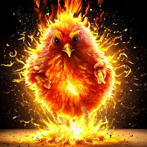 Prompt: exploding chicken
