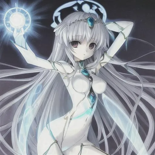 Prompt: light goddess, slim