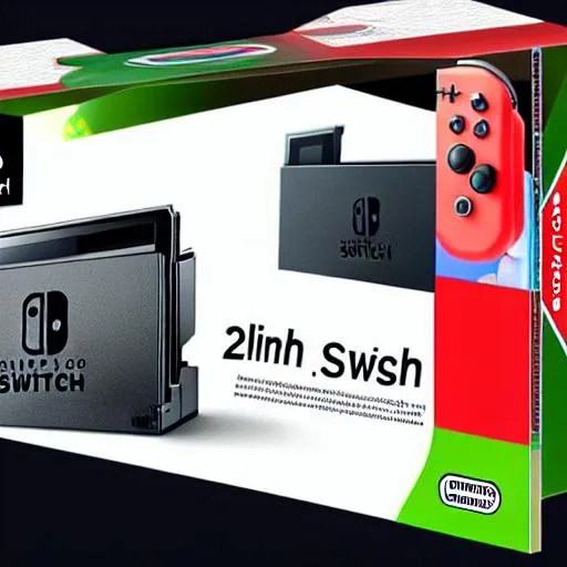 Prompt: nintendo switch 2, 4k concept art