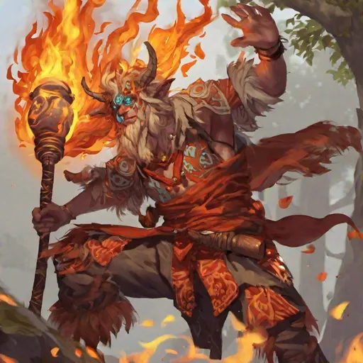 Prompt: Male Fire Genasi
Druid of Wildfire
Age 30