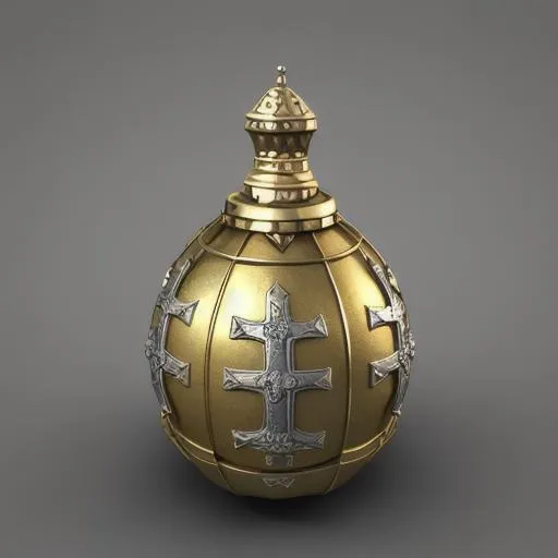 Prompt: Hyper realistic Holy hand grenade of antioch