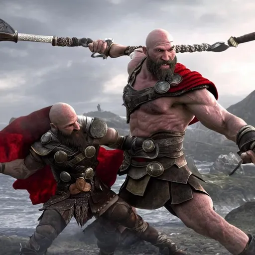 Kratos vs Thor⚒️💥 [Artwork by: @RonnieWong] : r/GodofWar