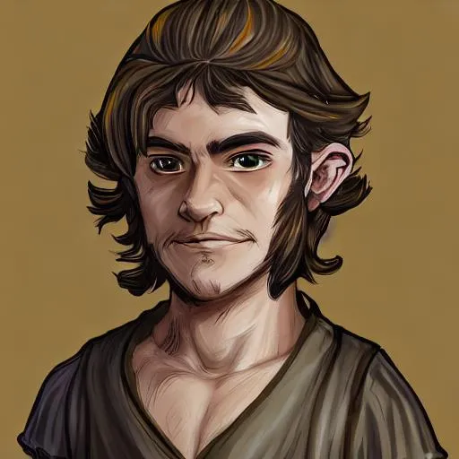 Prompt: a portrait of a male halfling sailor who is also a enchanter from Golarion